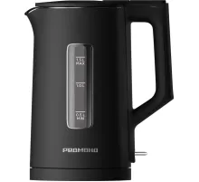 Чайник электрический Redmond KG255 1.5л. 1500Вт черный корпус: стекло