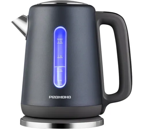 Чайник электрический Redmond KM238 1.7л. 2200Вт серо-голубой корпус: стекло