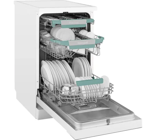 Посудомоечная машина Weissgauff DW 4539 Inverter Touch AutoOpen белый (узкая)