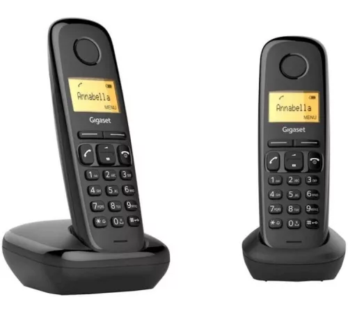 Радиотелефон Dect Gigaset A270 Duo Rus черный (труб. в компл.:2шт) АОН