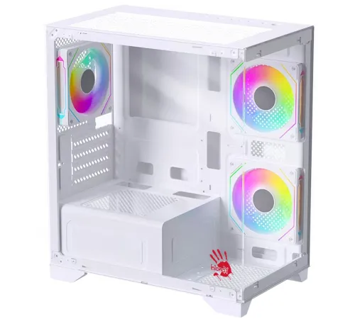 Корпус Bloody BD-CC103F белый без БП mATX 7x120mm 1xUSB2.0 1xUSB3.0 audio bott PSU