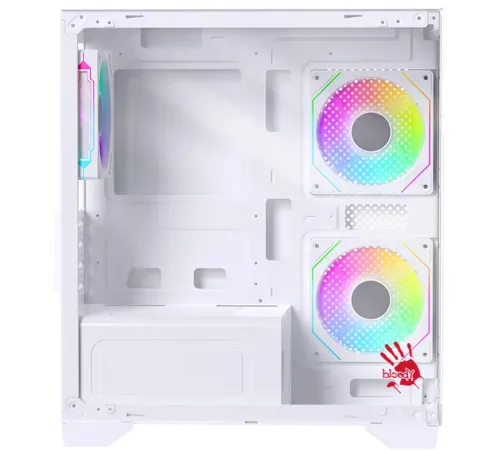 Корпус Bloody BD-CC103F белый без БП mATX 7x120mm 1xUSB2.0 1xUSB3.0 audio bott PSU