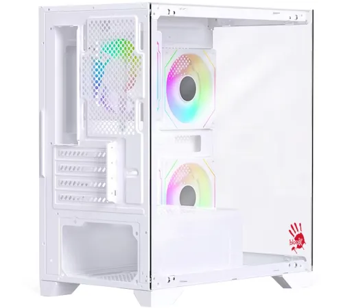 Корпус Bloody BD-CC103F белый без БП mATX 7x120mm 1xUSB2.0 1xUSB3.0 audio bott PSU
