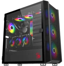 Корпус Bloody BD-CC119 черный без БП ATX 7x120mm 2xUSB3.0 audio bott PSU