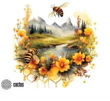 Коврик для мыши Cactus Honeybee 220x180x2мм (CS-MP-P09XS)