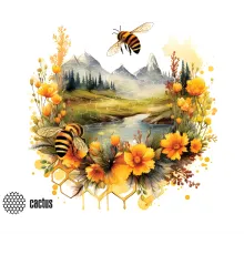Коврик для мыши Cactus Honeybee 220x180x2мм (CS-MP-P09XS)