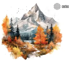 Коврик для мыши Cactus Autumn mountains 220x180x2мм (CS-MP-P10XS)