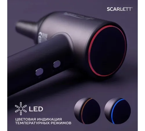 Фен Scarlett SC-HD70I43 1600Вт синий Фен Scarlett SC-HD70I43 1600Вт синий