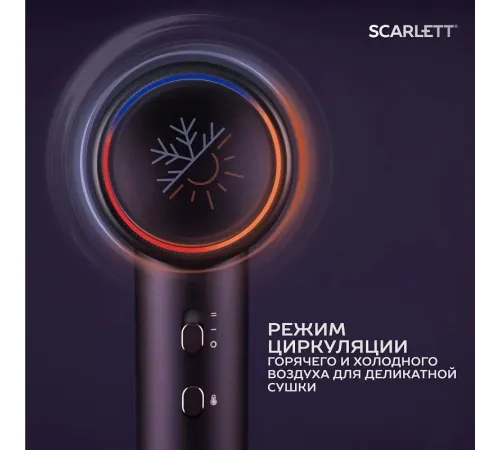 Фен Scarlett SC-HD70I43 1600Вт синий Фен Scarlett SC-HD70I43 1600Вт синий