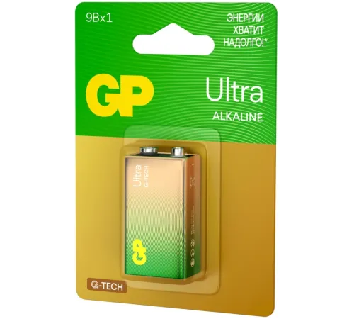 Батарея GP Ultra Alkaline 1604AUA21-5CRSBC1 9V (1шт) блистер