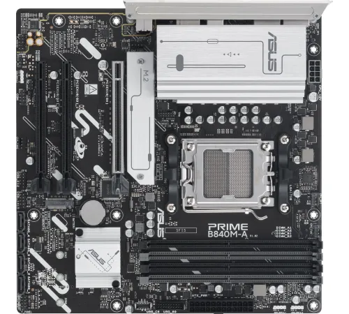 Материнская плата Asus PRIME B840M-A-CSM SocketAM5 AMD B840 4xDDR5 mATX AC`97 8ch(7.1) 2.5Gg RAID+VGA+HDMI+DP