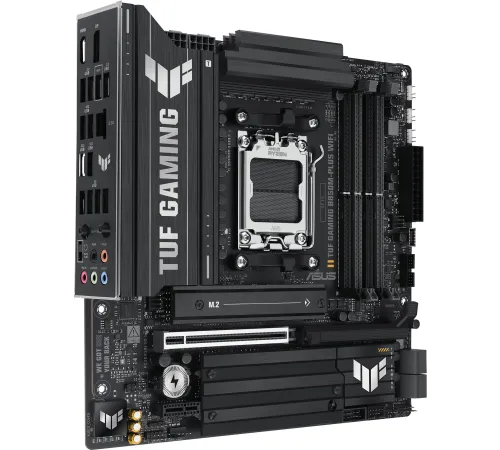 Материнская плата Asus TUF GAMING B850M-PLUS WIFI SocketAM5 AMD B850 4xDDR5 mATX AC`97 8ch(7.1) 2.5Gg RAID+HDMI+DP