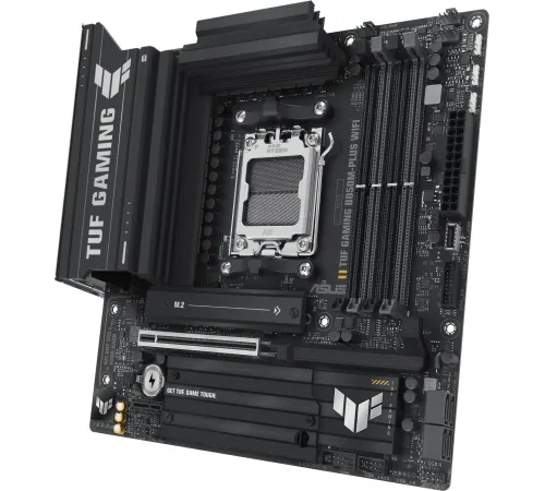 Материнская плата Asus TUF GAMING B850M-PLUS WIFI SocketAM5 AMD B850 4xDDR5 mATX AC`97 8ch(7.1) 2.5Gg RAID+HDMI+DP