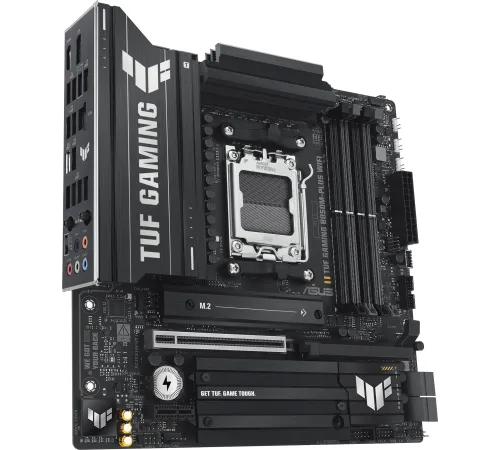 Материнская плата Asus TUF GAMING B850M-PLUS WIFI SocketAM5 AMD B850 4xDDR5 mATX AC`97 8ch(7.1) 2.5Gg RAID+HDMI+DP