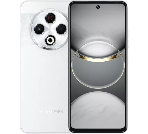 Смартфон Tecno Spark 30 256Gb 8Gb серебристый моноблок 3G 4G 2Sim 6.78" 1080x2436 Android 14 64Mpix 802.11 a/b/g/n/ac NFC GPS GSM900/1800 GSM1900 TouchSc Protect VidConf FM A-GPS microSD max1024Gb