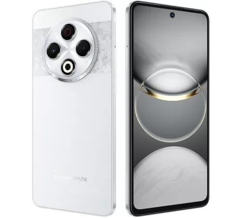 Смартфон Tecno Spark 30 256Gb 8Gb серебристый моноблок 3G 4G 2Sim 6.78" 1080x2436 Android 14 64Mpix 802.11 a/b/g/n/ac NFC GPS GSM900/1800 GSM1900 TouchSc Protect VidConf FM A-GPS microSD max1024Gb