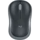 Мышь Logitech M185 черный/серый оптическая 1000dpi беспров. USB для ноутбука 2but (910-006540)