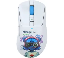 Мышь A4Tech Bloody R73 Ultra Duo белый/рисунок оптическая 20000dpi беспров. USB/USB-C 7but (R73 ULTRA DUO NYX MIRAGE)