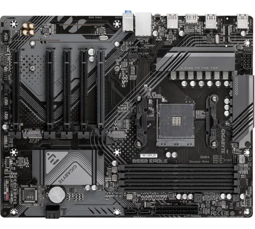 Материнская плата Gigabyte B550 EAGLE Soc-AM4 AMD B550 4xDDR4 ATX AC`97 8ch(7.1) GbLAN RAID+DVI+HDMI