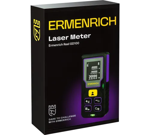 Лазерный дальномер Ermenrich Reel GD100 1кл.лаз. 690нм цв.луч. красный (84644)
