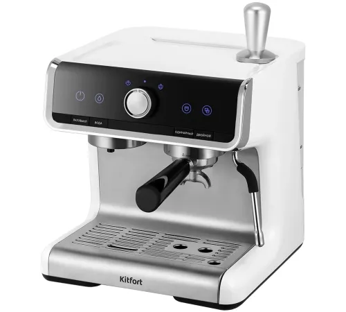 Кофеварка рожковая Kitfort КТ-7170 2900Вт серебристый/черный Кофеварка рожковая Kitfort КТ-7170 2900Вт серебристый/черный