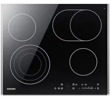 Встраиваемая электрическая панель Samsung NZ64T3536DK/WT 59 x 50.5 x 5.2 см., электронное управление, 15 степеней мощности, автоматическое отключение, защита от детей, блокировка управления, дисплей, 4 конфорки, 2 с зоной расширения, рамка из нержавеющей
