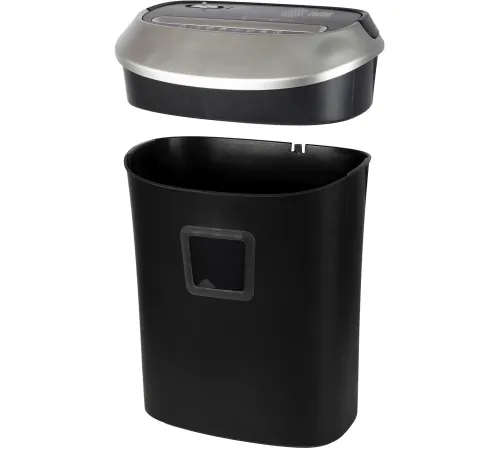 Шредер Cactus CS-SH-P6 черный (секр.P-4) фрагменты 10лист. 21лтр. скрепки скобы пл.карты