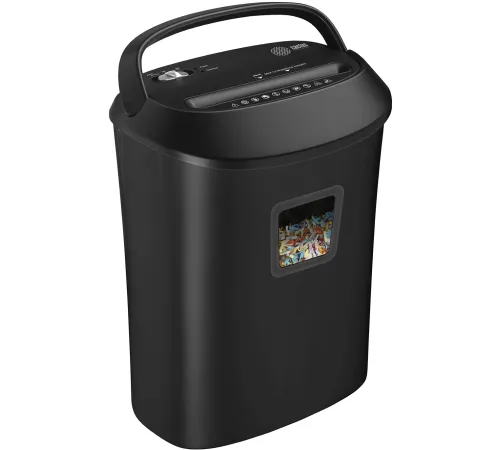 Шредер Cactus CS-SH-P8 черный (секр.P-4) фрагменты 12лист. 25лтр. скрепки скобы пл.карты CD