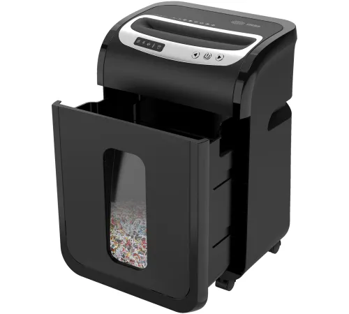 Шредер Cactus CS-SH-G6 (секр.P-5) фрагменты 16лист. 30лтр. скрепки скобы пл.карты CD