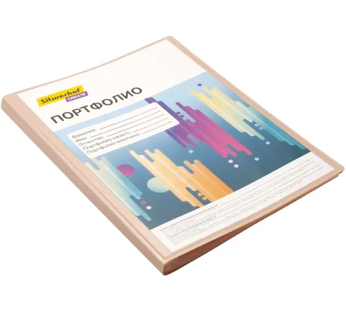 Папка-портфолио с 40 прозр.вклад. Silwerhof Create SCR-P40CR A4 пластик 0.7мм карм.на лиц.стор. кремовый Папка-портфолио с 40 прозр.вклад. Silwerhof Create SCR-P40CR A4 пластик 0.7мм карм.на лиц.стор. кремовый