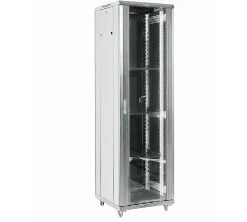 Шкаф коммутационный Rexant (04-2266-211) напольный 22U 600x600мм пер.дв.стекл 2 бок.пан. металл направл.под винты 800кг серый 230град. IP20 сталь Шкаф коммутационный Rexant (04-2266-211) напольный 22U 600x600мм пер.дв.стекл 2 бок.пан. металл направл.под винты 800кг серый 230град. IP20 сталь