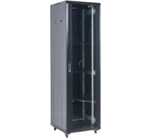 Шкаф серверный Rexant (04-4268-212) напольный 42U 600x800мм пер.дв.стекл металл 2 бок.пан. направл.под винты 800кг черный 230град. IP20 сталь