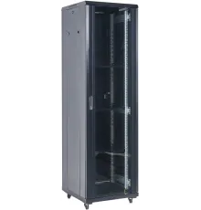 Шкаф коммутационный Rexant (04-2766-212) напольный 27U 600x600мм пер.дв.стекл металл 2 бок.пан. направл.под винты 800кг черный 230град. IP20 сталь