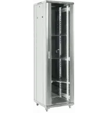 Шкаф коммутационный Rexant (04-4266-211) напольный 42U 600x600мм пер.дв.стекл металл 2 бок.пан. направл.под винты 800кг серый 230град. IP20 сталь