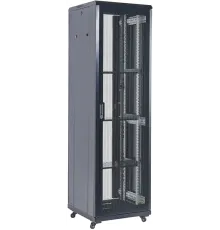 Шкаф серверный Rexant (04-4266-232) напольный 42U 600x800мм пер.дв.перфор. металл 2 бок.пан. направл.под винты 800кг черный 230град. IP20 сталь
