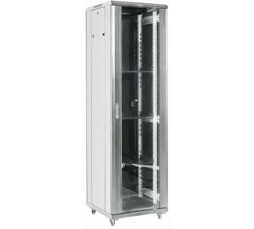Шкаф серверный Rexant (04-4268-211) напольный 42U 600x800мм пер.дв.стекл металл 2 бок.пан. направл.под винты 800кг серый 230град. IP20 сталь Шкаф серверный Rexant (04-4268-211) напольный 42U 600x800мм пер.дв.стекл металл 2 бок.пан. направл.под винты 800кг серый 230град. IP20 сталь