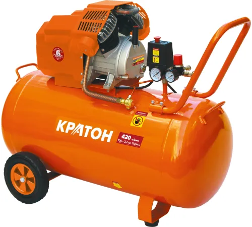 Компрессор поршневой Кратон AC-420-100-DDV масляный 420л/мин 100л 2200Вт оранжевый Компрессор поршневой Кратон AC-420-100-DDV масляный 420л/мин 100л 2200Вт оранжевый