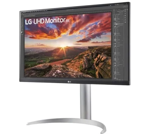 Монитор LG 27" UltraFine 27UP850K-W серебристый IPS LED 5ms 16:9 HDMI M/M матовая HAS 1200:1 400cd 178гр/178гр 3840x2160 60Hz DP 4K USB 5.9кг