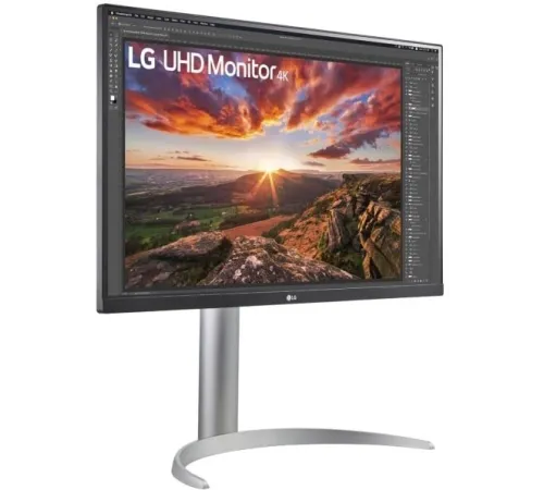 Монитор LG 27" UltraFine 27UP850K-W серебристый IPS LED 5ms 16:9 HDMI M/M матовая HAS 1200:1 400cd 178гр/178гр 3840x2160 60Hz DP 4K USB 5.9кг