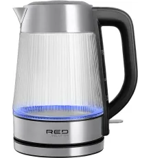 Чайник электрический Red Solution G121 1.8л. 2200Вт черный/серебристый корпус: стекло/металл/пластик