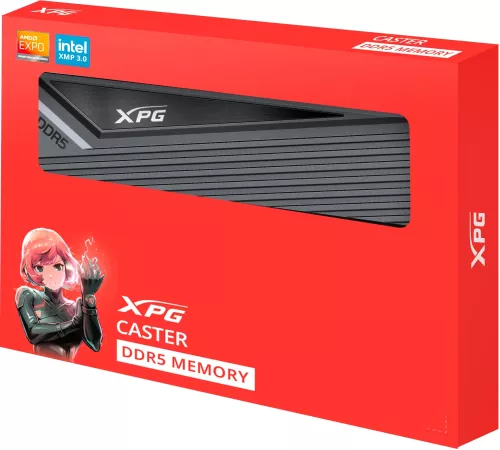 Память DDR5 2x16GB 6400MHz A-Data AX5U6400C3216G-DCCAGY XPG Caster RGB RGB RTL PC5-51200 CL32 DIMM 288-pin 1.1В kit single rank с радиатором Ret