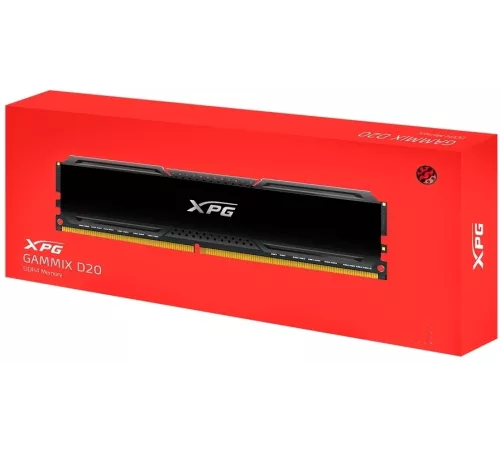 Память DDR4 16GB 3600MHz A-Data AX4U360016G18I-CBK20 XPG Gammix D20 RTL PC4-28800 CL18 DIMM 288-pin 1.35В single rank с радиатором Ret