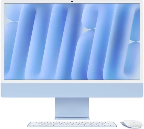 Моноблок Apple iMac A3137 24" 4.5K M4 10 core (4) 16Gb SSD256Gb 10 core GPU macOS WiFi BT 143W клавиатура мышь Cam синий 4480x2520