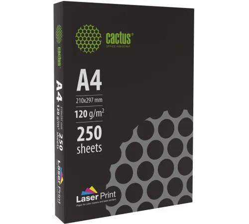 Бумага Cactus CS-LPA4120250 A4/120г/м2/250л./белый для лазерной печати