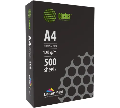 Бумага Cactus CS-LPA4120500 A4/120г/м2/500л./белый для лазерной печати