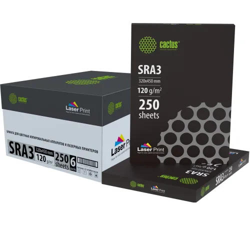 Бумага Cactus CS-LPSRA3120250 SRA3/120г/м2/250л./белый для лазерной печати