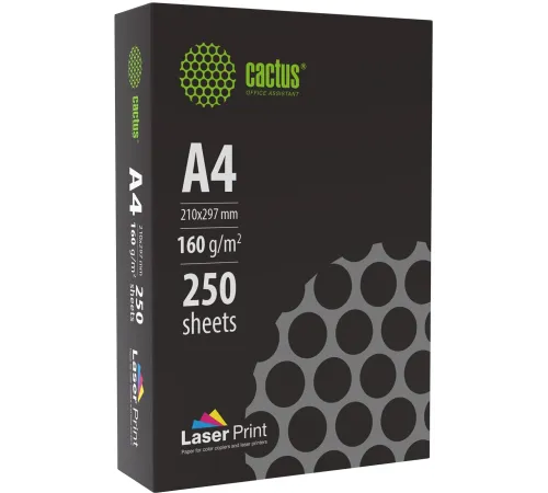 Бумага Cactus CS-LPA4160250 A4/160г/м2/250л./белый для лазерной печати