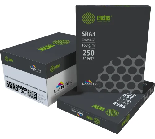 Бумага Cactus CS-LPSRA3160250 SRA3/160г/м2/250л./белый для лазерной печати