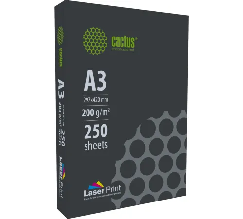 Бумага Cactus CS-LPA3200250 A3/200г/м2/250л./белый для лазерной печати