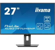 Монитор Iiyama 27" ProLite XUB2797UHSNP-B1 черный IPS LED 4ms 16:9 HDMI M/M матовая HAS Piv 1300:1 350cd 178гр/178гр 3840x2160 60Hz DP 4K USB 6.3кг